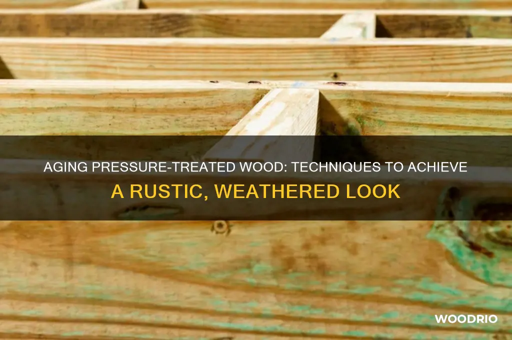 how to make new pressure treated wood look old