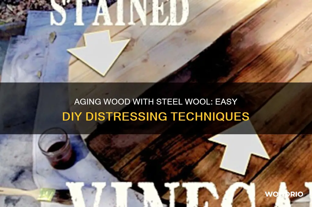 how to make new wood look old with steel wool