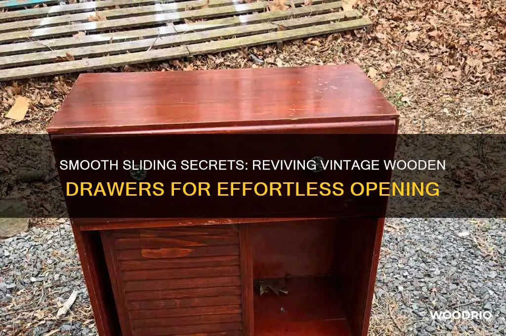 how to make old vintage wooden drawers open easier