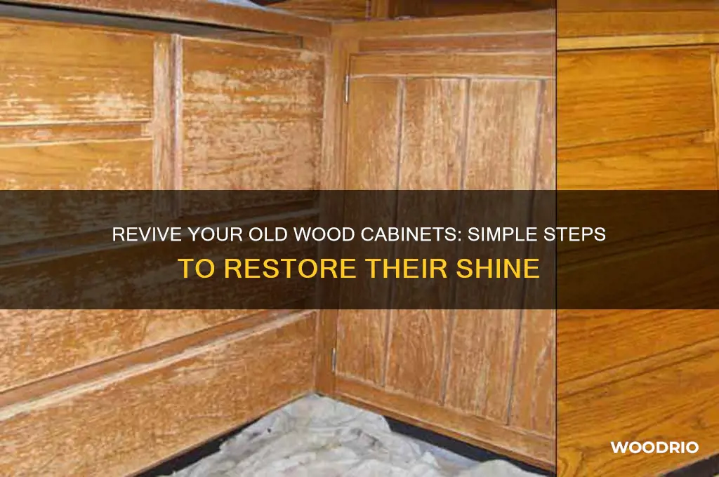 how to make old wood cabinets shine