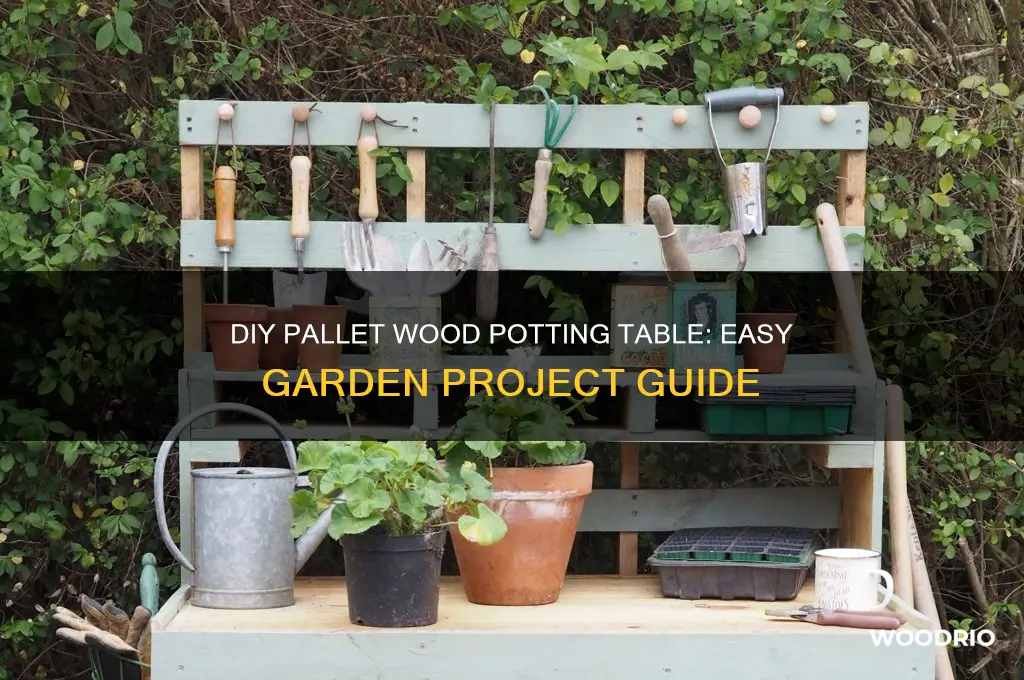 how to make pallet wood potting table
