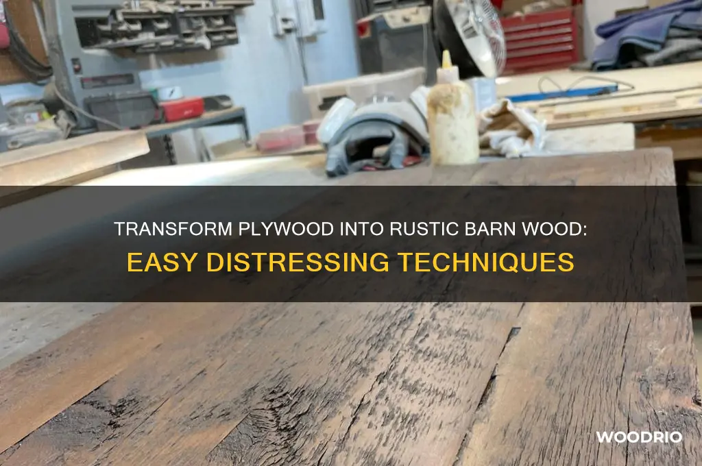 how to make plywood look like old barn wood