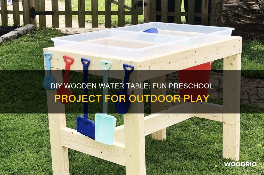 how to make preschool water table with wood