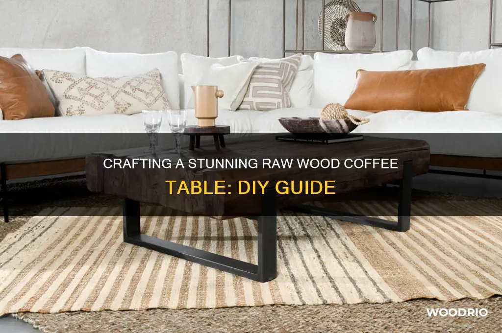how to make raw wood coffee table