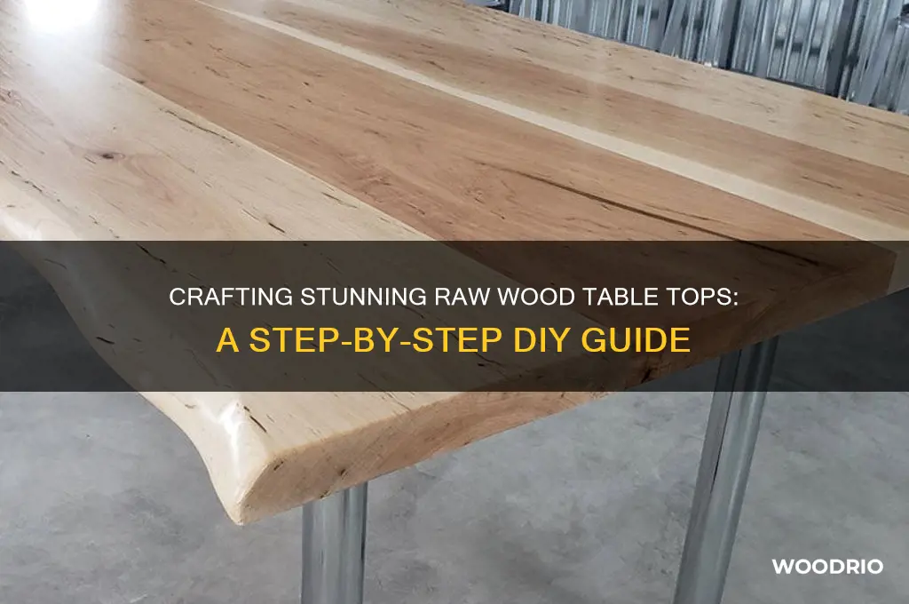 how to make raw wood table tops