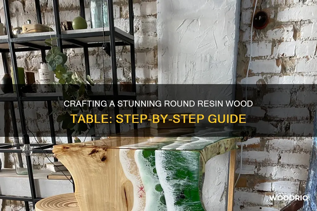 how to make round resin wood table