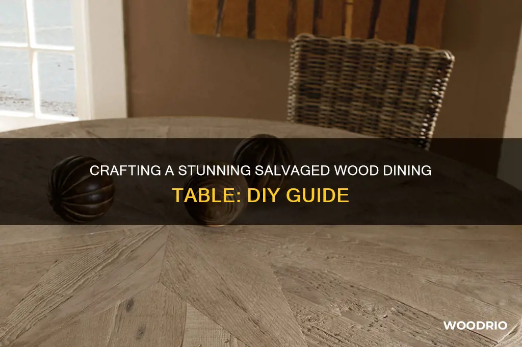 how to make salvaged wood dining table