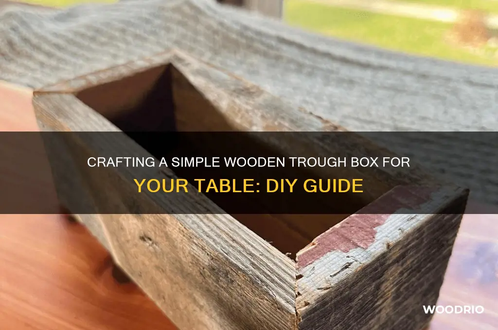 how to make simple wooden trough box for table