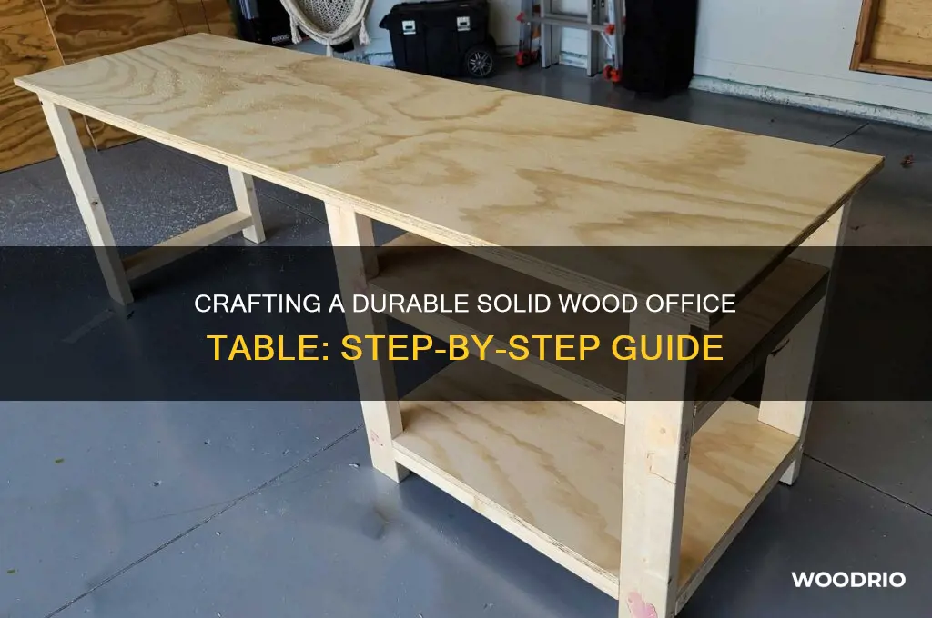 how to make solid wood office table