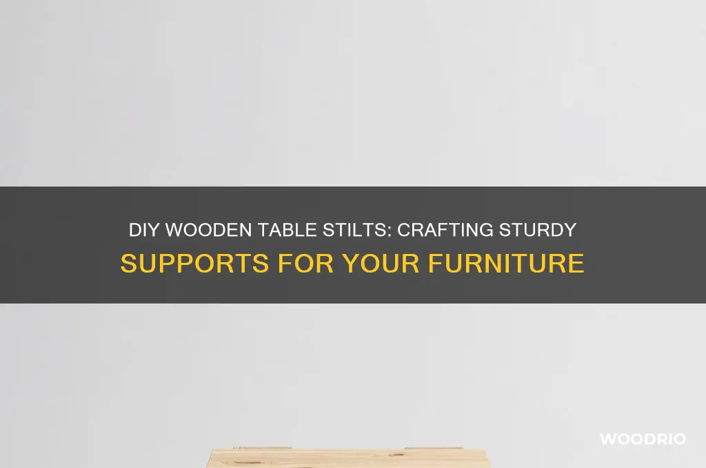 how to make stilts for a table from wood