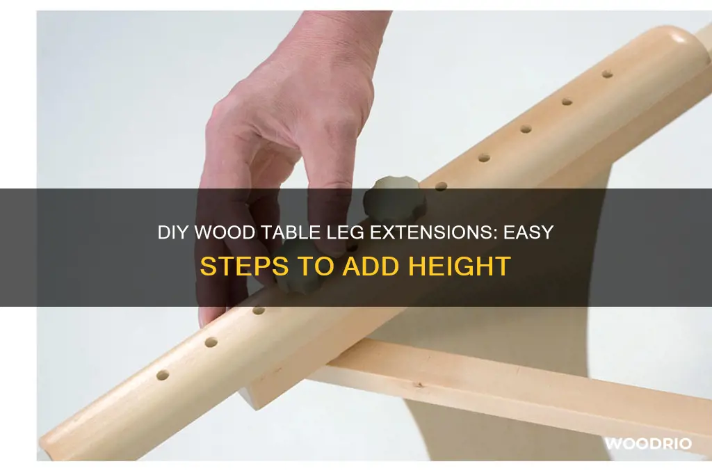 how to make table leg extensions with wood