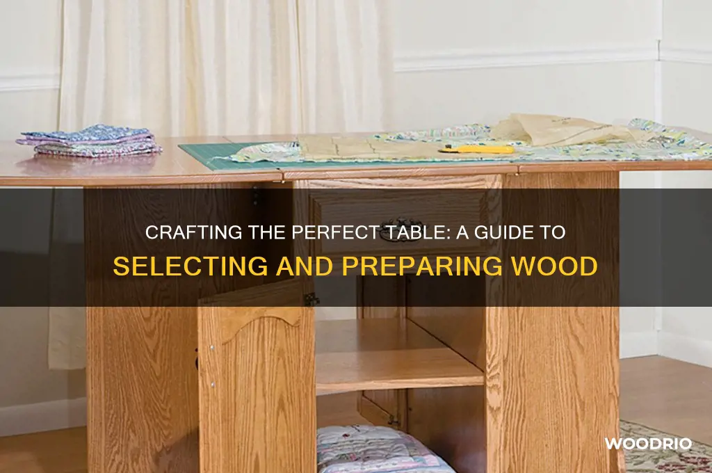 how to make the wood that makes the table