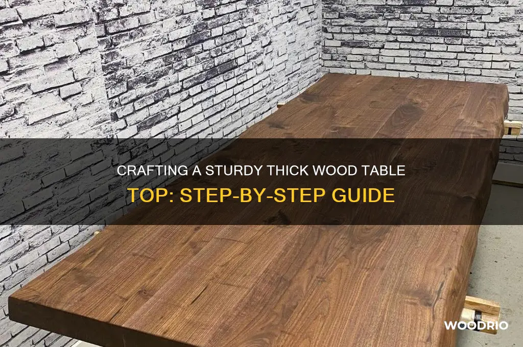how to make thick wood table top