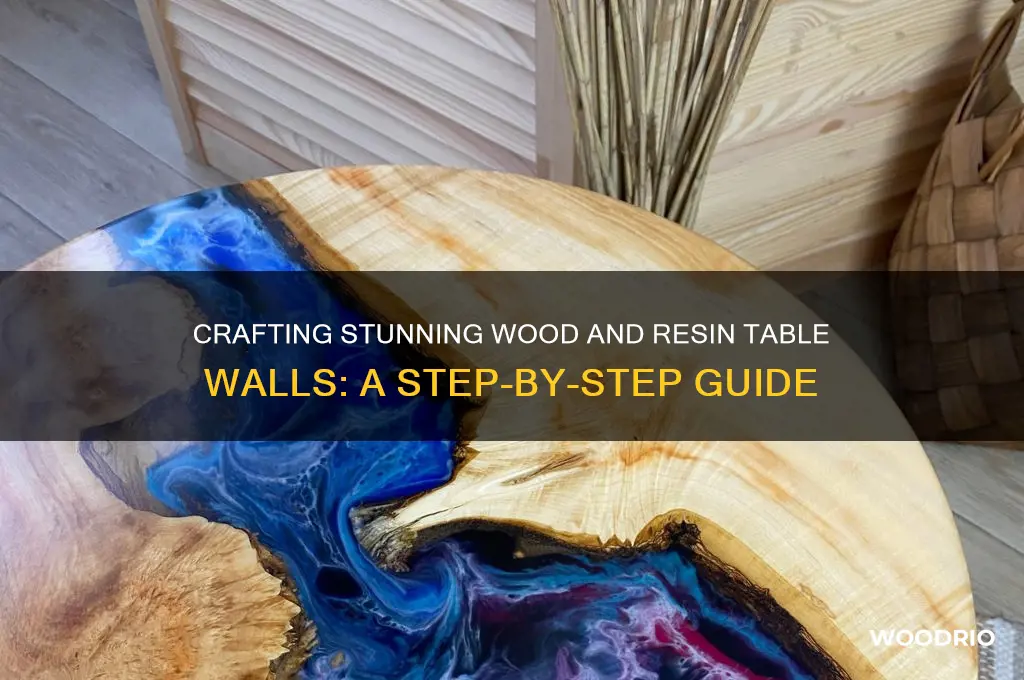 how to make walls for a wood and resin table