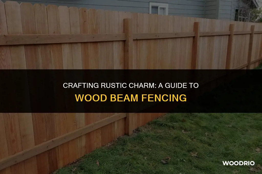 how to make wood beam fencing