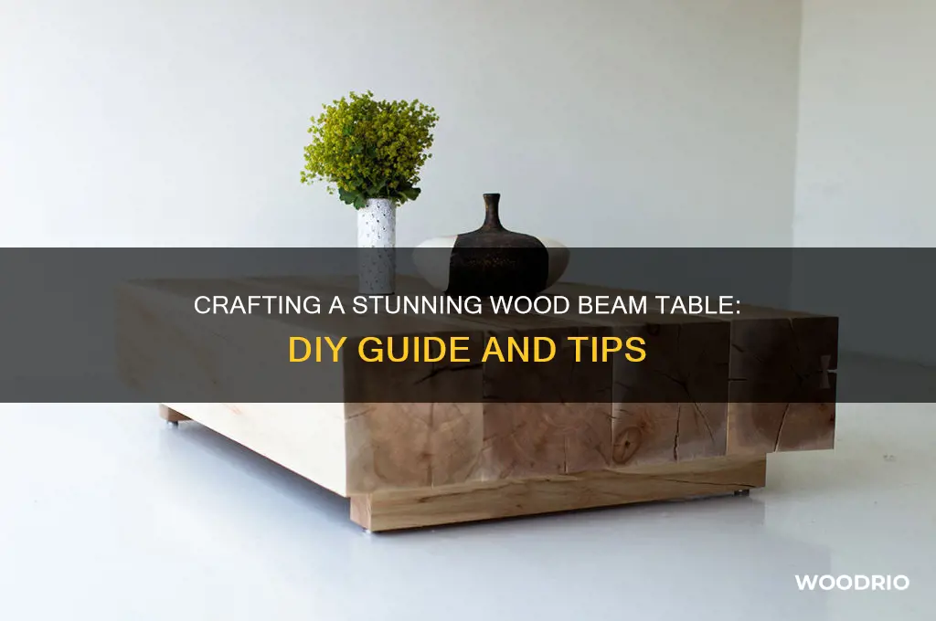 how to make wood beam table