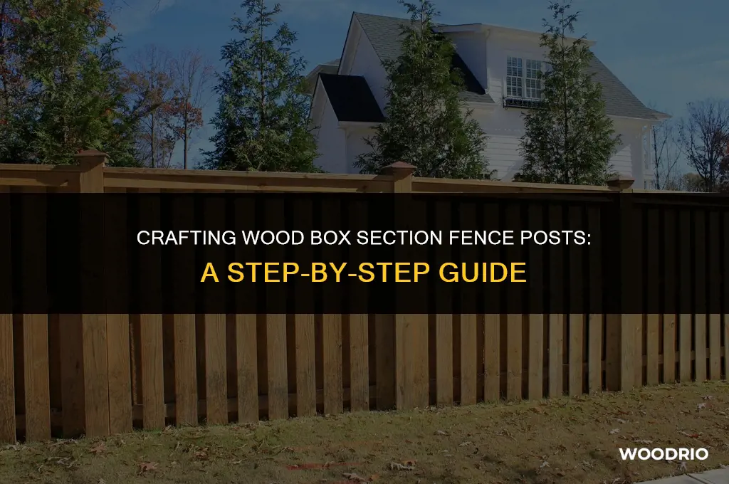 how to make wood box section fence posts