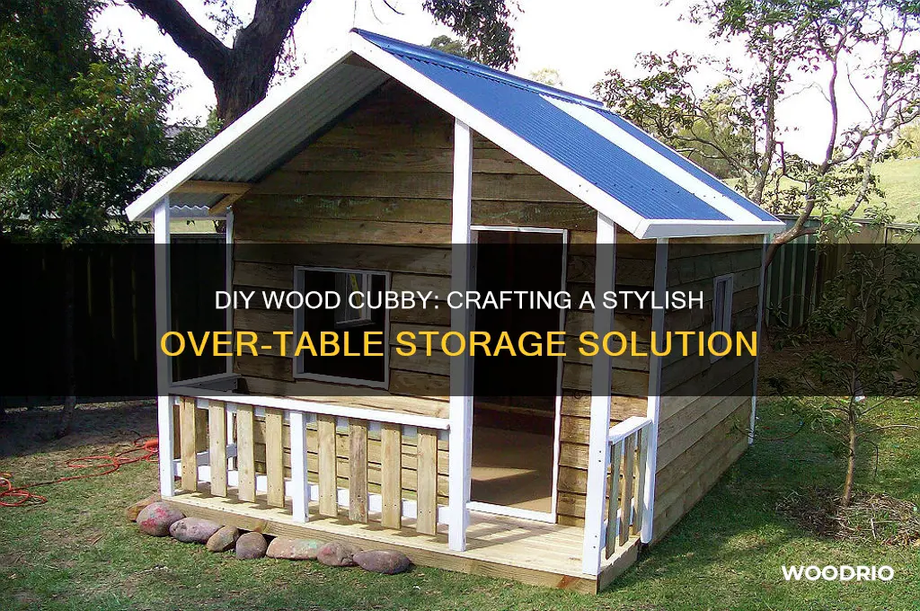 how to make wood cubby over a table