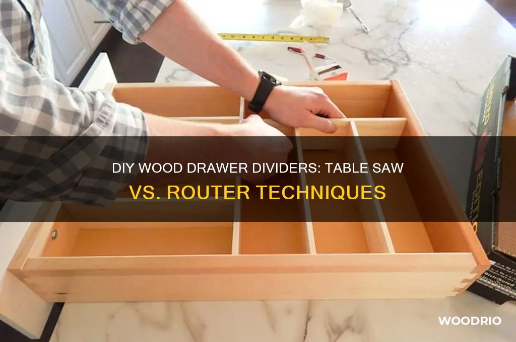 how to make wood drawer dividers table saw or router