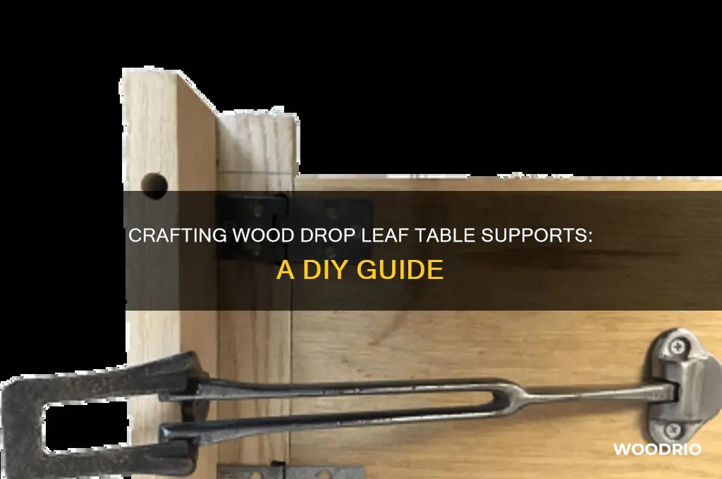 how to make wood drop leaf table supports