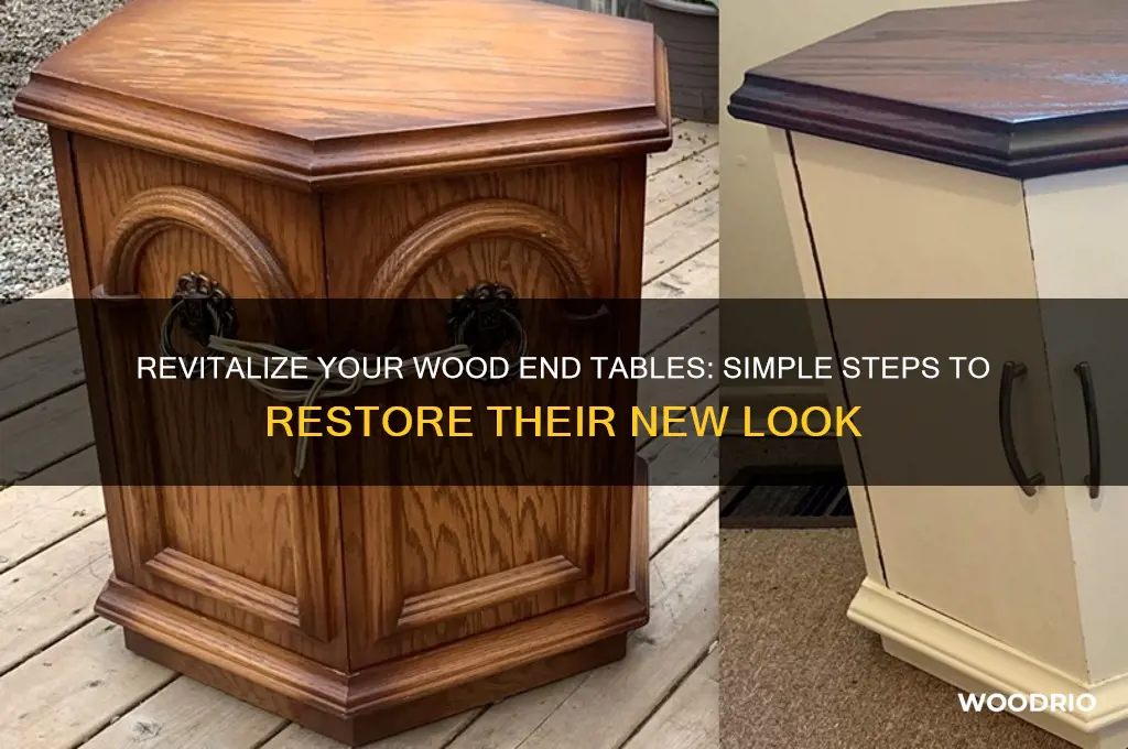 how to make wood end tables look new