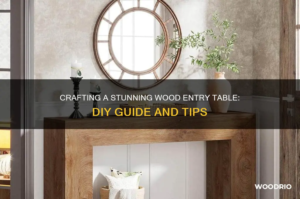 how to make wood entry table