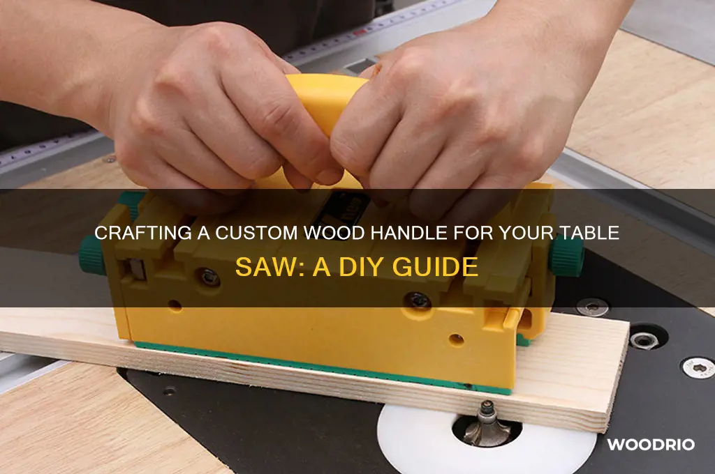 how to make wood handle for table saw