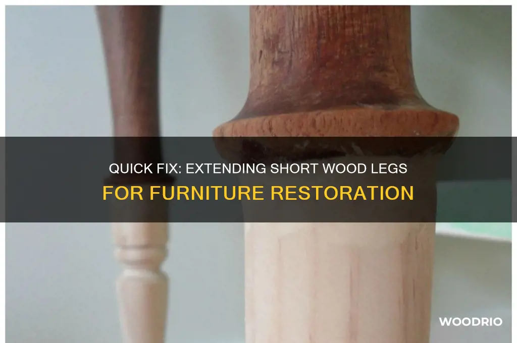 how to make wood leg too short longer