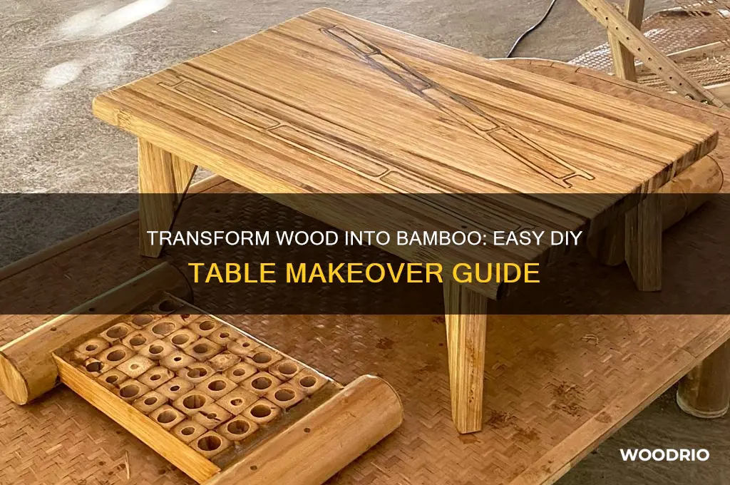 how to make wood look like bamboo table