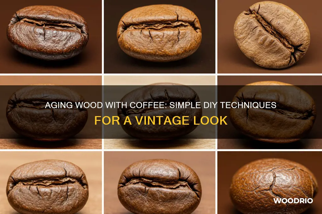 how to make wood look old with coffee