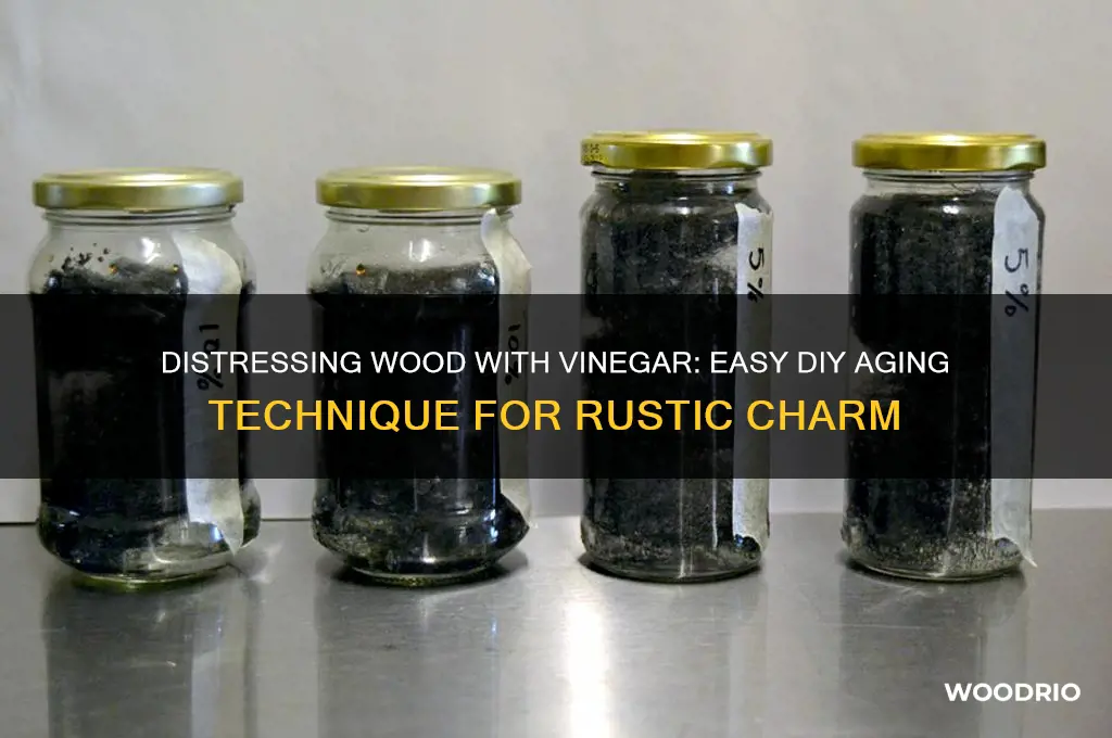 how to make wood look old with vinegar