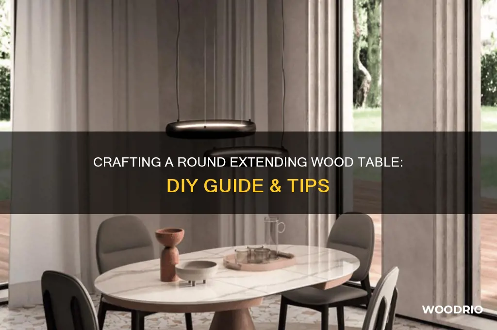 how to make wood round extending table