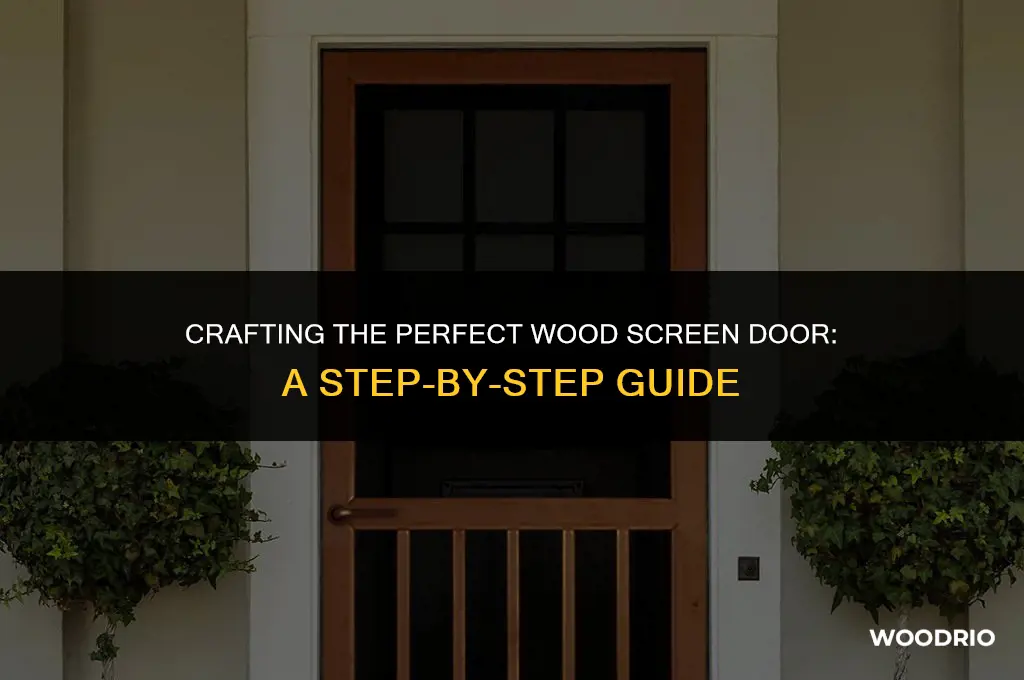 how to make wood screen door