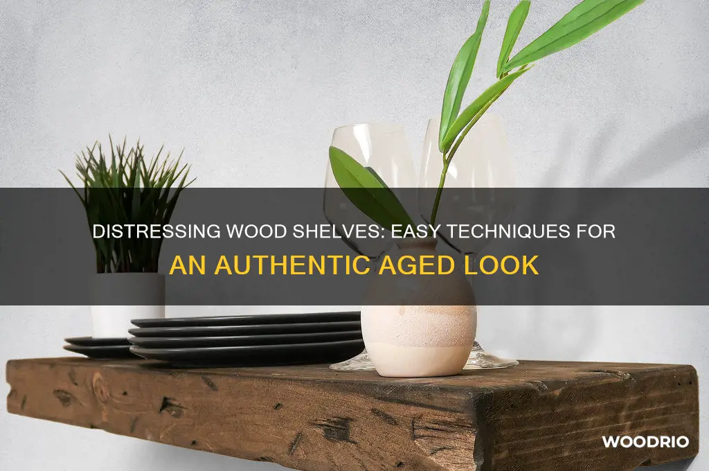 how to make wood shelves look old