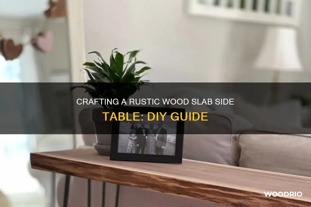 how to make wood slab side table