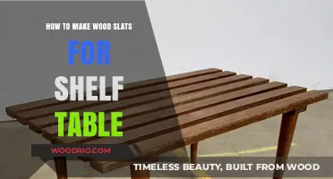 Crafting Wood Slats for a Sturdy Shelf Table: DIY Guide