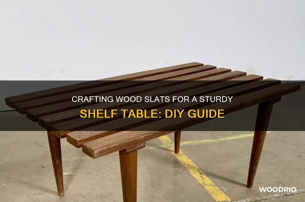 how to make wood slats for shelf table
