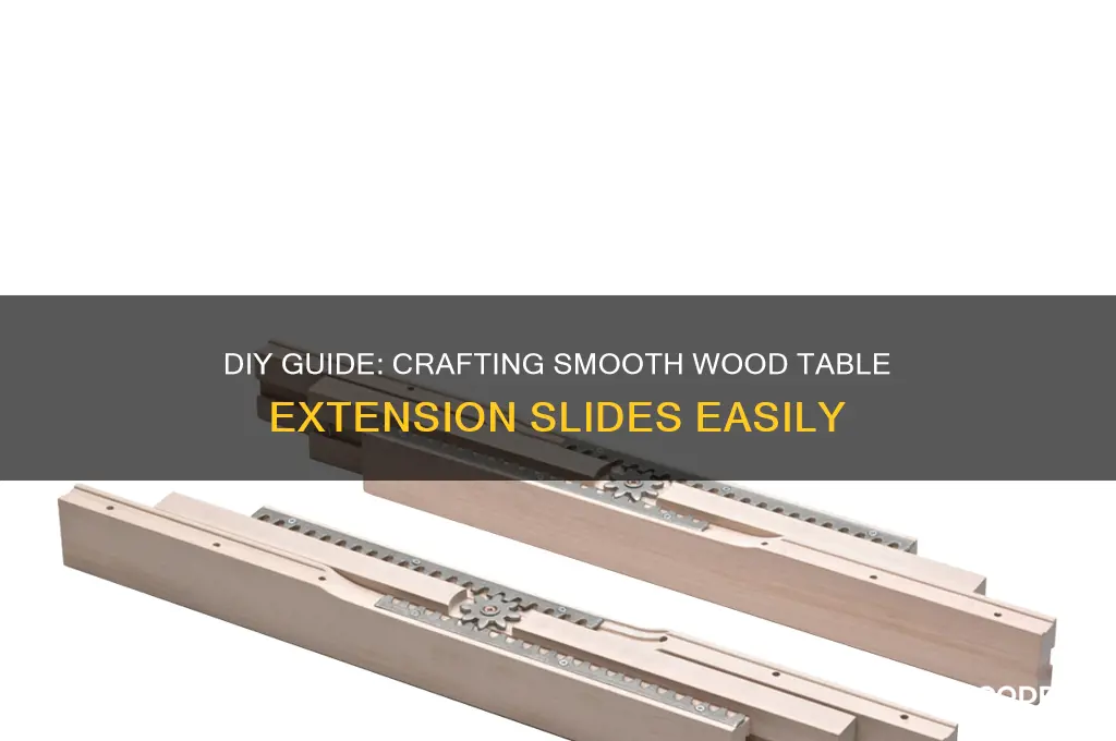 how to make wood table extension slides