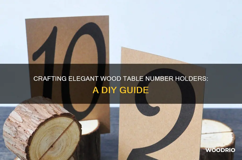 how to make wood table number holders