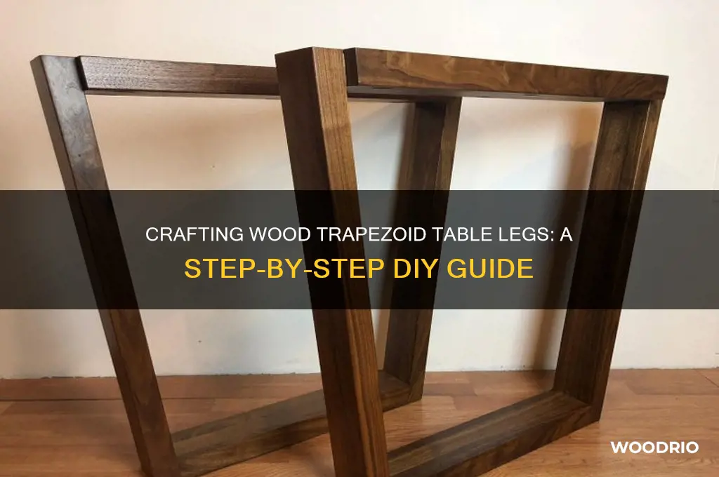 how to make wood trapezoid table legs
