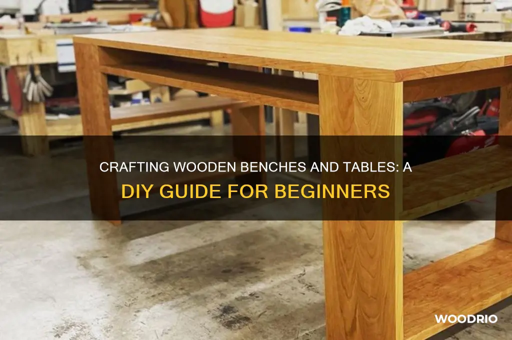 how to make wooden benches and tables