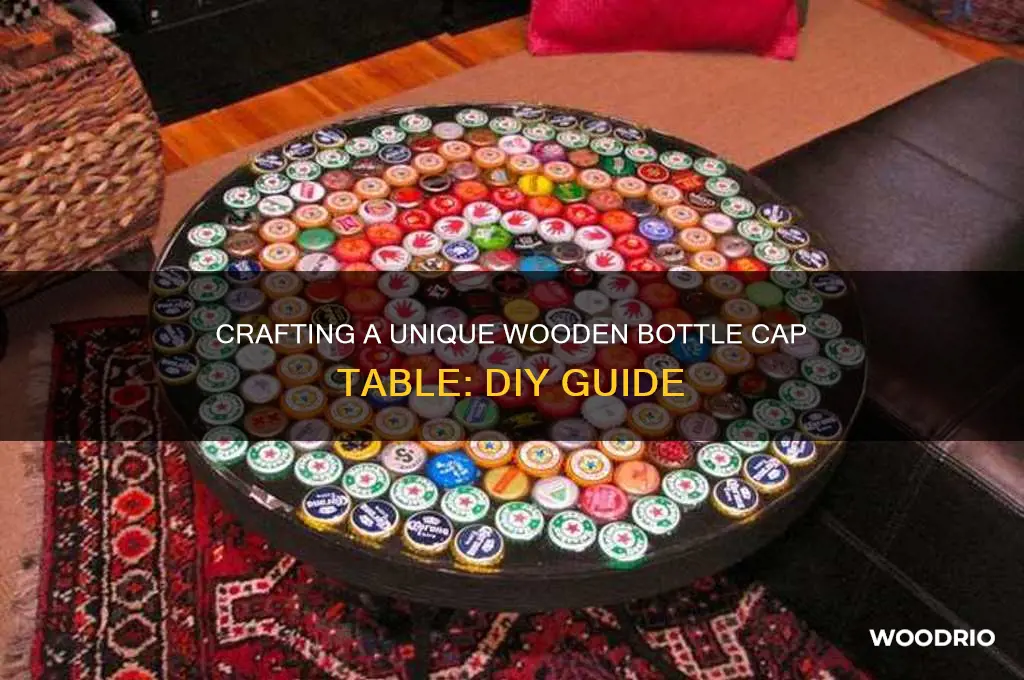 how to make wooden bottle cap table
