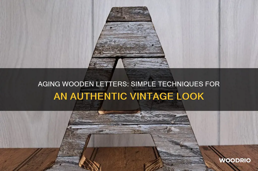 how to make wooden letters look old