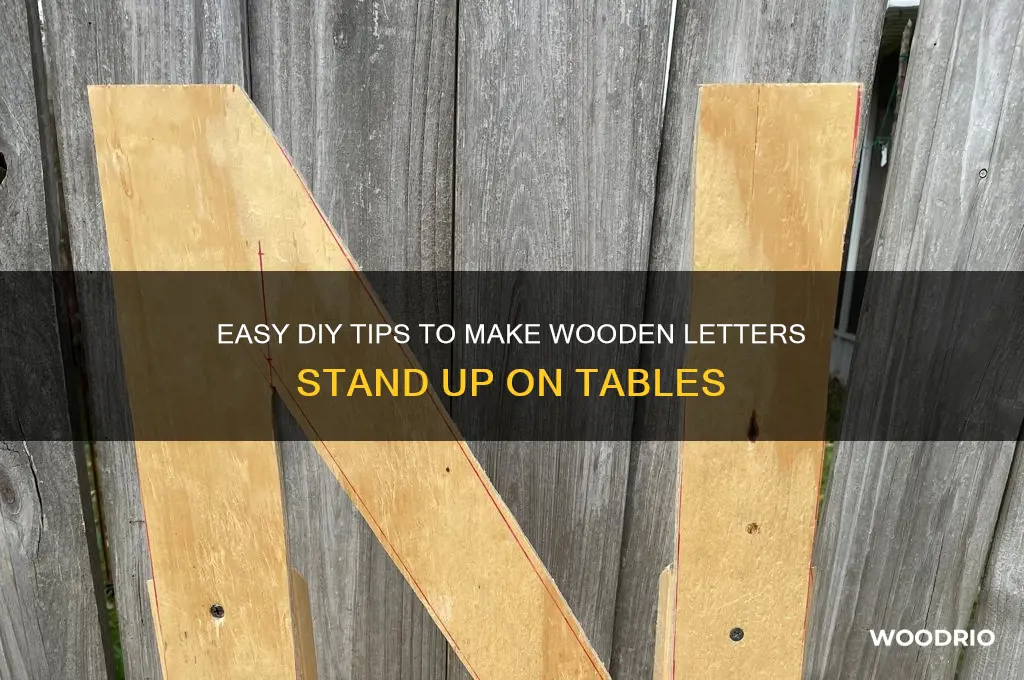 how to make wooden letters stand up on table