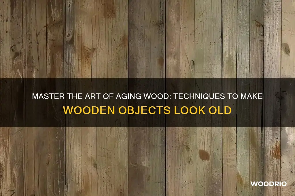 how to make wooden object old