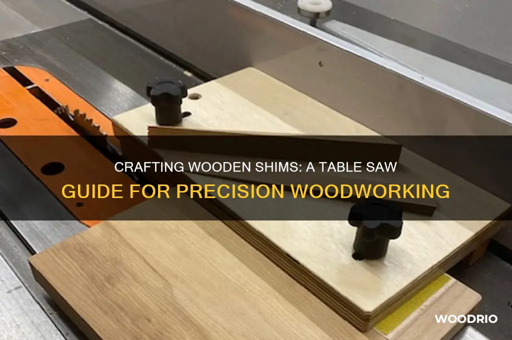 how to make wooden shims on a table saw