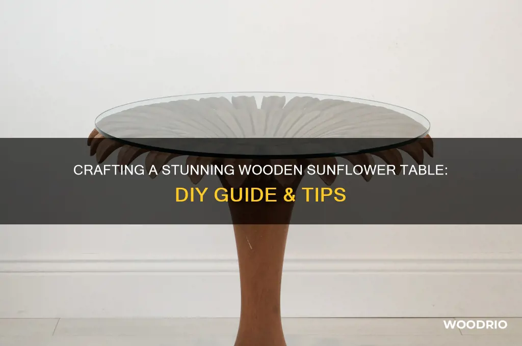 how to make wooden sunflower table