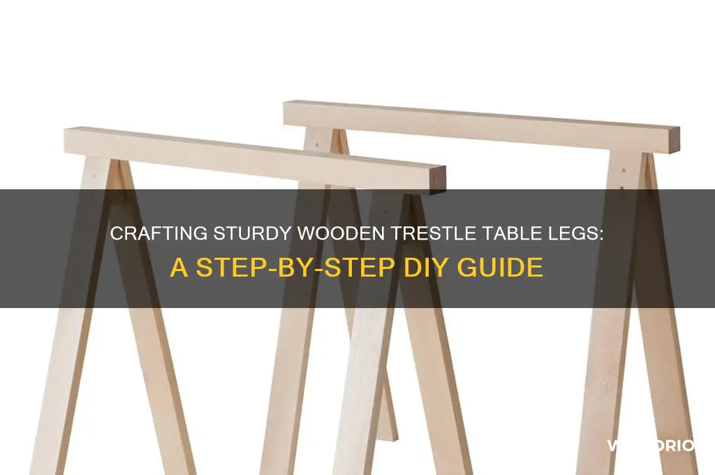 how to make wooden trestle table legs