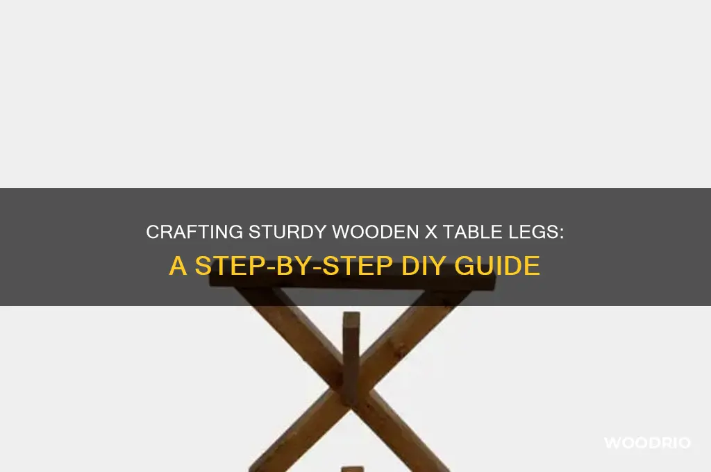 how to make wooden x table legs