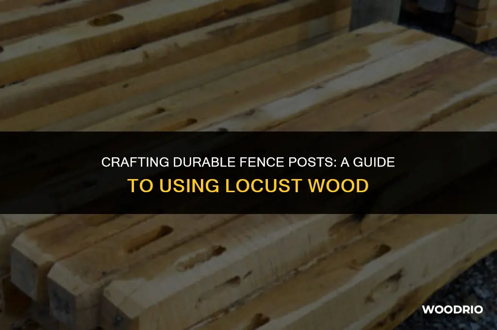 how to make your own fence posts from locust wood